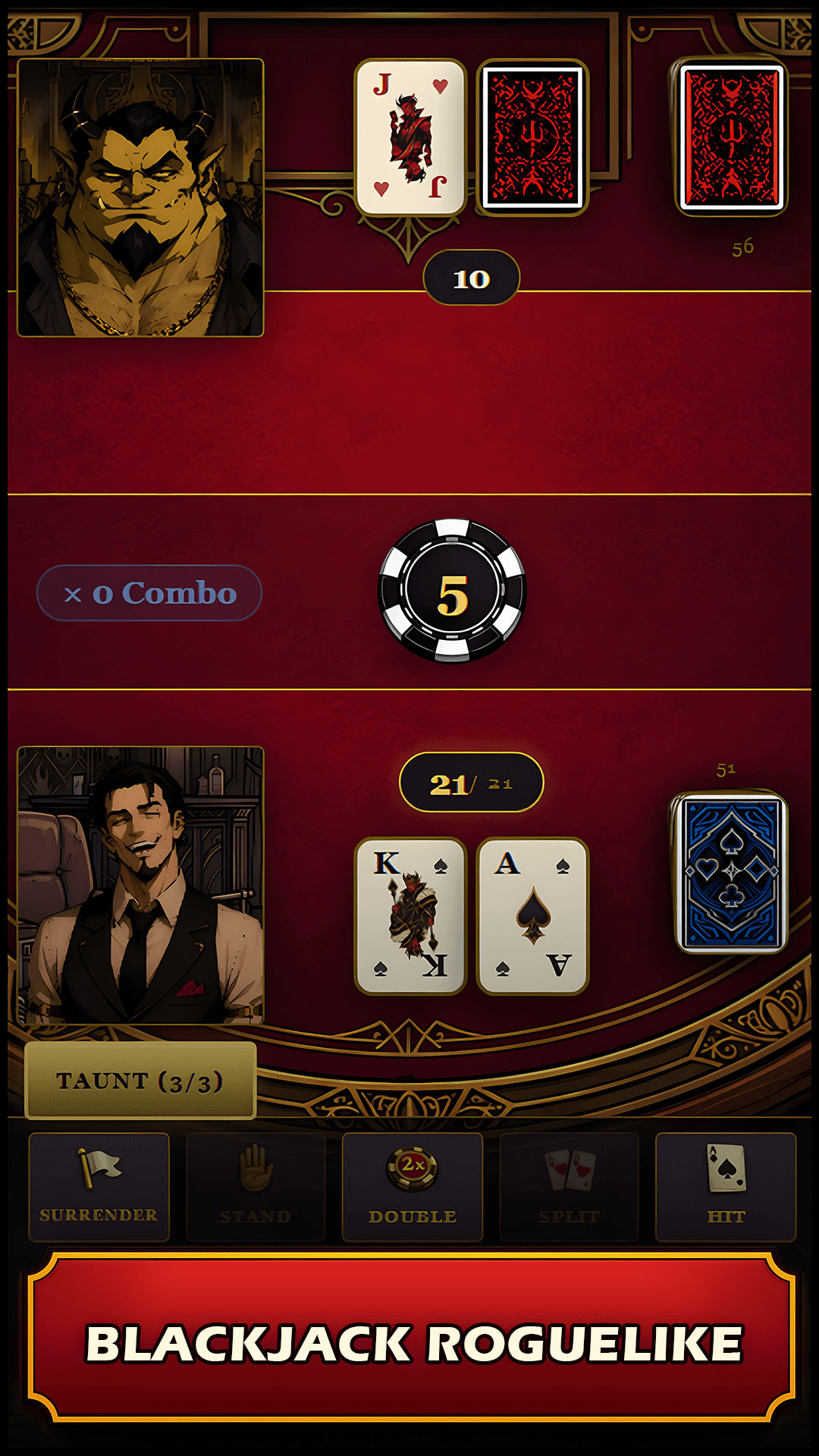 Gameplay-Screenshot aus Devil's Blackjack