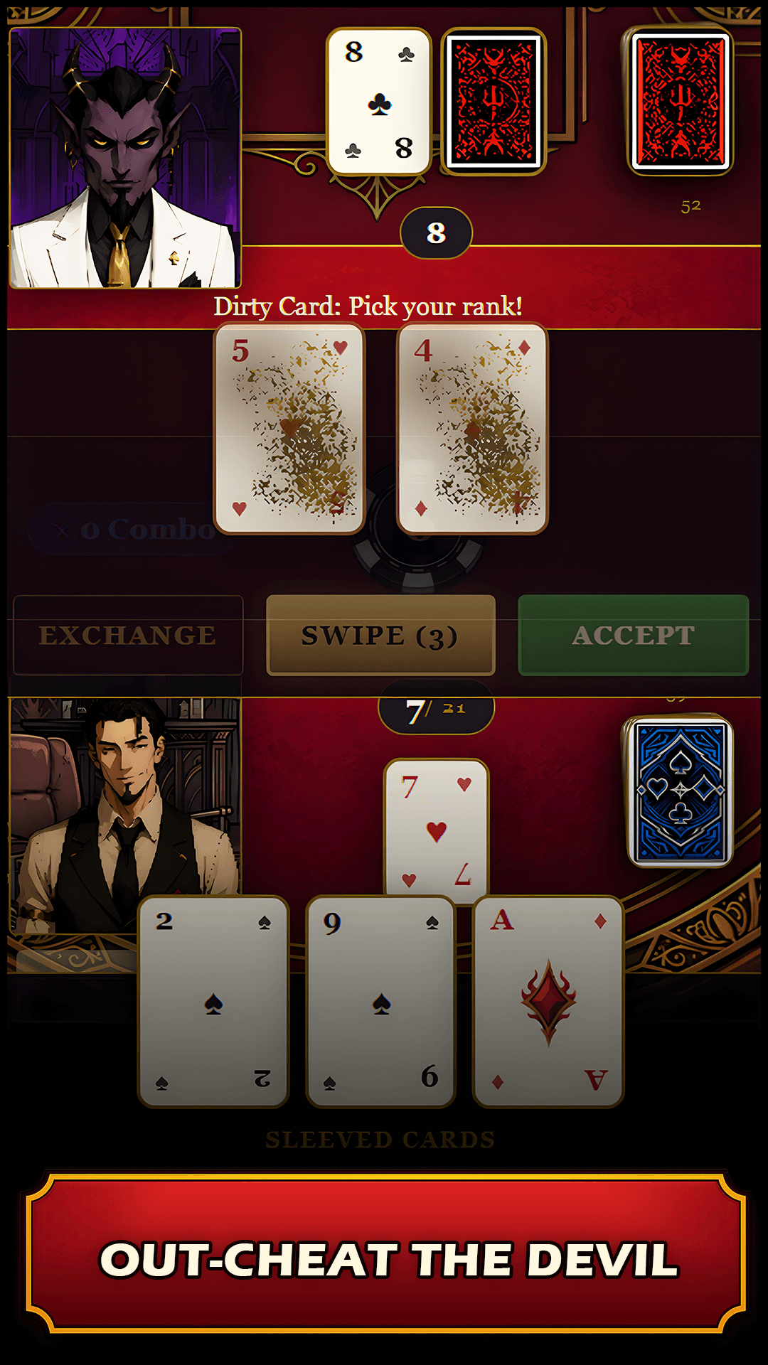Karten und Spielmechaniken in Devil's Blackjack