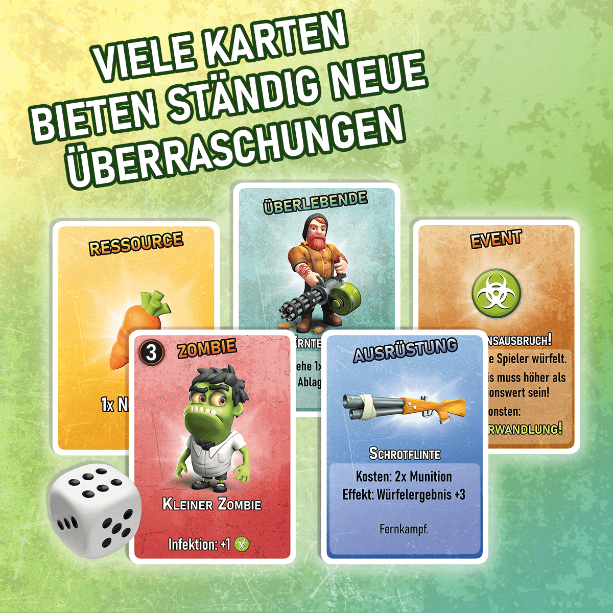 Spielmaterial von Zombie Survival